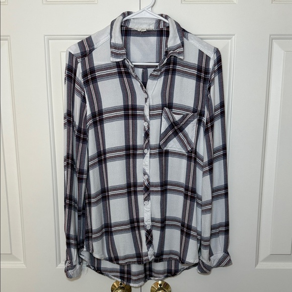 beachlunchlounge Tops - Beachlunchlounge Plaid Button Down Shirt